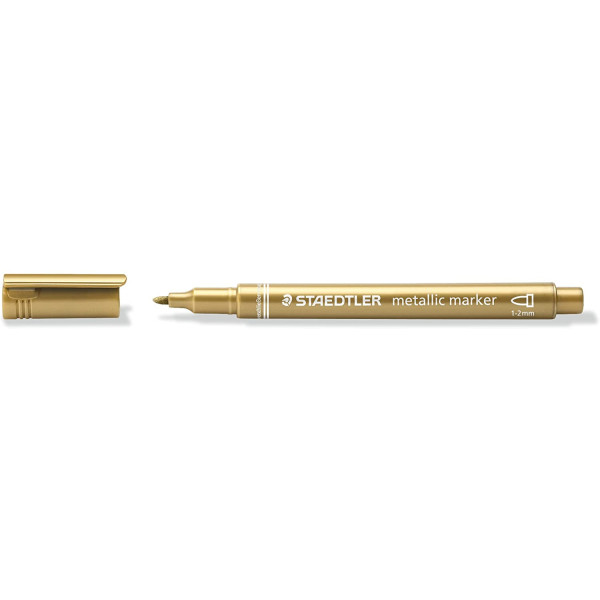 Lot de 5 feutres Staedtler Pigment Liner et Metallic Marker assortiment couleurs et pointes