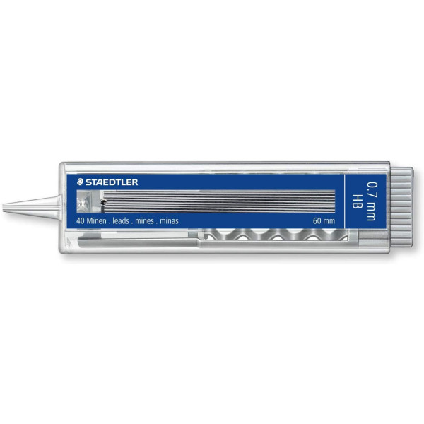 Etui de 40 mines graphite pour porte-mines 0.7mm HB Staedtler