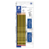 Etui de 6 crayons graphite HB et 2 gommes Mars Plastic Staedtler