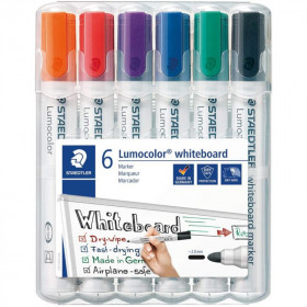 Lot De 6 Marqueurs Effaçable À Sec - Lumocolor Whiteboard Marker Staedtler