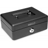 Caisse à monnaie en acier 5 compartiments 20 cm noir Rapesco