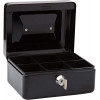 Caisse à monnaie en acier 5 compartiments 15 cm noir Rapesco