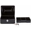 Caisse à monnaie en acier 5 compartiments 15 cm noir Rapesco
