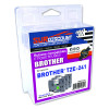 Lot de 3 rubans compatibles pour titreuse Brother TZE-241 18mm/8m plastique noir sur blanc
