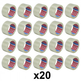 Lot de 20 rubans emballage adhésif transparent Tesa 66m x 50mm