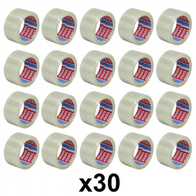 Lot de 30 rubans emballage adhésif transparent Tesa 66m x 50mm
