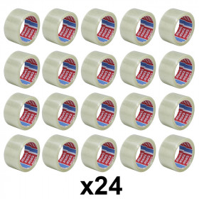 Lot de 24 rubans emballage adhésif transparent Tesa 66m x 50mm