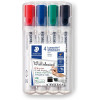 4 marqueurs - Effaçable - Ardoise - Tableau blanc - Pointe ogive - Staedtler