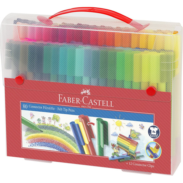 Malette de 80 feutres Connector Faber-Castell