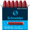 Boîte de 6 cartouches d'encre Schneider rouge pour stylo plume roller