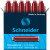 Boîte de 6 cartouches d'encre Schneider rouge pour stylo plume roller