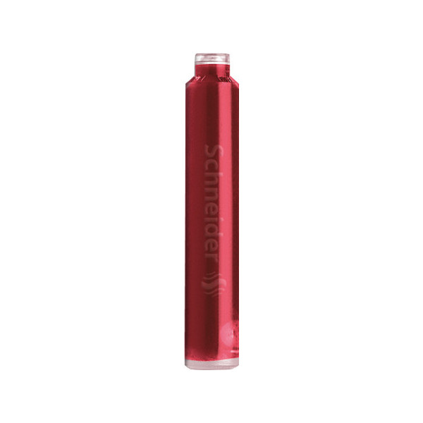 Boîte de 6 cartouches d'encre Schneider rouge pour stylo plume roller