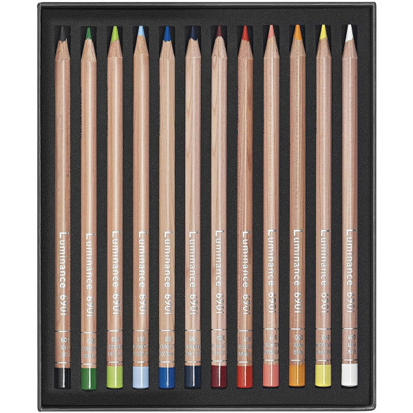 Boîte de 12 crayons de couleur Luminance 6901 Caran d'Ache