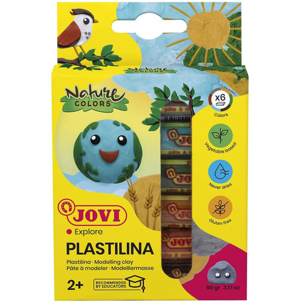 Etui de 6 pâtes à modeler Jovi Nature colors