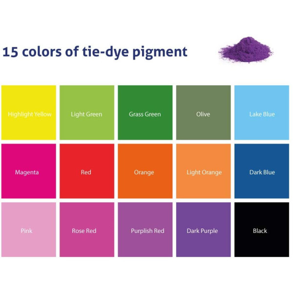 Kit Tie Dye de teinture textile et vêtement Qbix