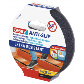 Adhésif de sol antidérapant Tesa escaliers et marches noir 5m x 25mm
