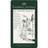Boîte métal de 12 crayons graphite Castell 9000 Faber-Castell