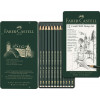 Boîte métal de 12 crayons graphite Castell 9000 Faber-Castell