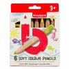 Etui de 6 crayons de couleur tendres Bruynzeel pour enfants