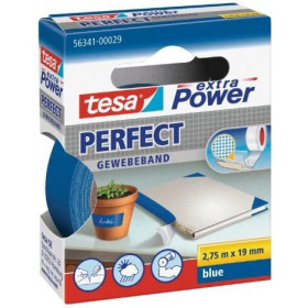 Ruban adhésif toilé réparation fixation Tesa Power Effect 2,75m x 19mm bleu