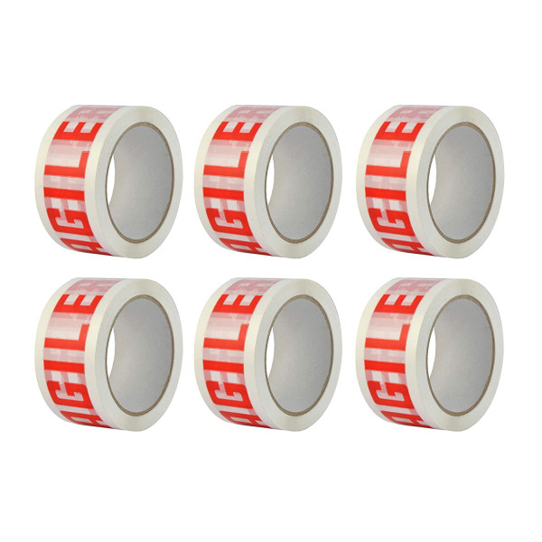 Lot de 6 rubans Adhésif "Fragile" 66Mx50Mm Tesa