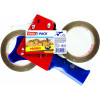 Dévidoir en métal + 2 rouleaux de rubans adhésif Tesa Basic Havane
