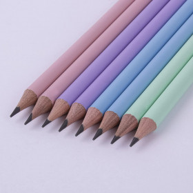 Lot de 8 crayons graphite HB Apli couleurs pastel