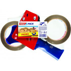 Dévidoir en métal + 2 rouleaux de rubans adhésif Tesa Basic Havane