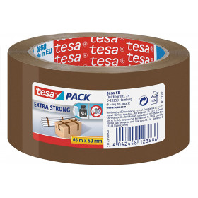 Ruban adhésif emballage Tesa extra fort 66m x 50mm marron