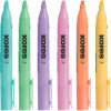 Pochette de 6 surligneurs pointe biseautée couleurs pastels Kores HighLiner