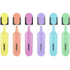 Pochette de 6 surligneurs pointe biseautée couleurs pastels Kores Bright Liner