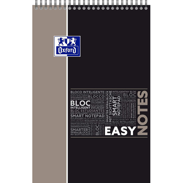 Bloc notes à spirales Oxford EasyNotes A4+ 160 pages grands carreaux