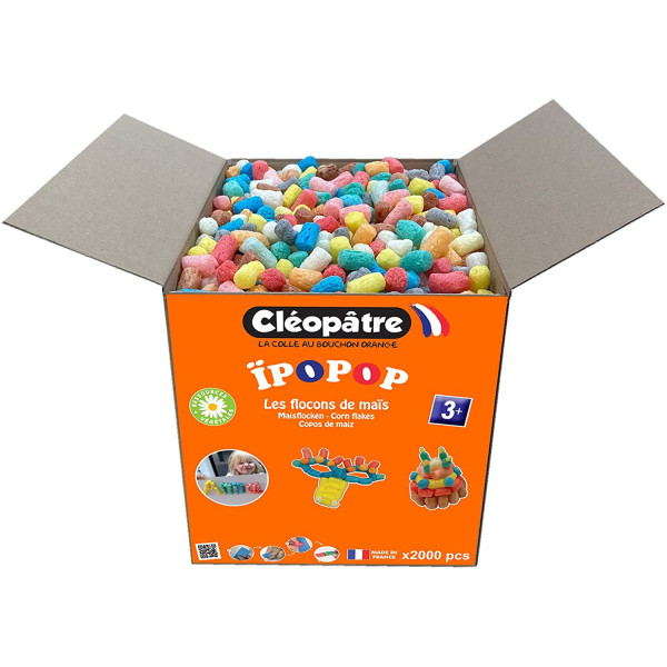 Boîte de flocons de maïs Ipopop Cléopâtre 2000 pièces assortiment