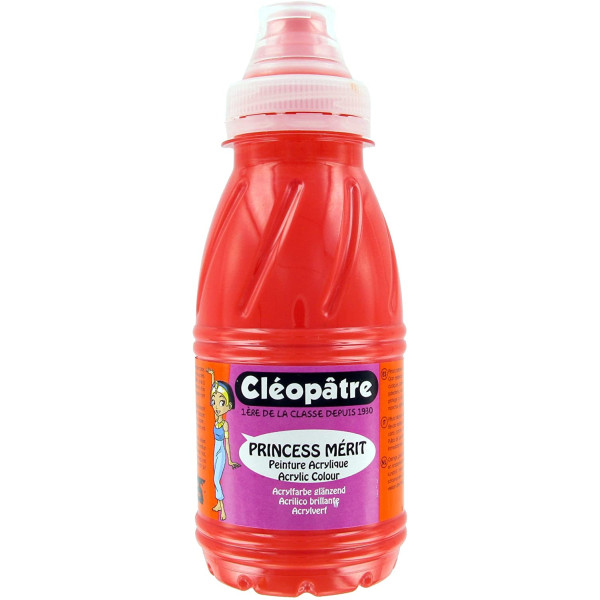 Peinture acrylique Princess Mérit - Rouge vif - 250 ml - Cléopâtre