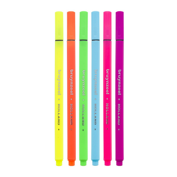 Etui de 6 feutres de couleur Bruynzeel assortiment néon