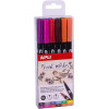 photo-Feutres - Double pointe pinceau et ronde - 12 couleurs - Brush marker - Apli