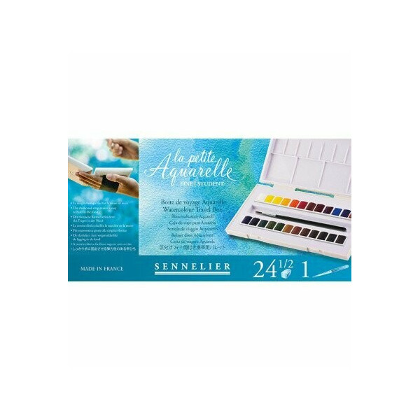 Boîte de voyage La Petite Aquarelle Sennelier 24 1/2 godets