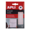 Adhésif double face rectangle Apli Power Dots 12 unités