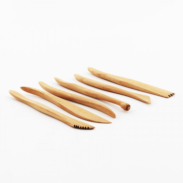 Kit de 6 outils de modelage en buis ébauchoirs pour poterie Solargil