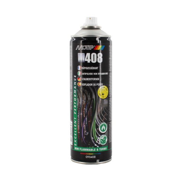 Bombe aérosol gaz dépoussiérant Motip M408 500ml