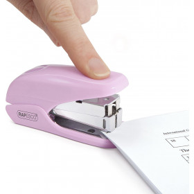 Mini agrafeuse Rapesco 1337 X5 moins d'effort rose clair