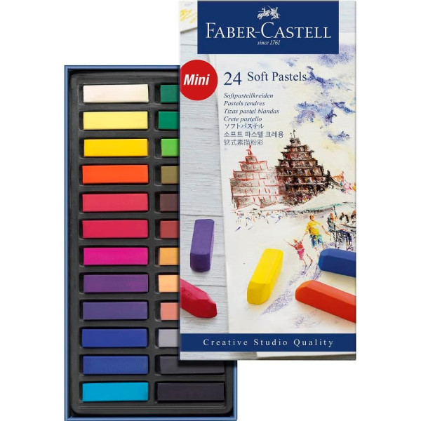 photo-Pastels - Tendre - Demi-pastel - 24 couleurs - Faber-Castell - Beaux-arts