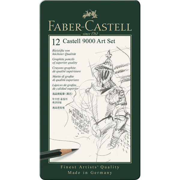 Set de 12 crayons graphite Faber-Castell Art 9000