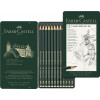 Boîte métal de 12 crayons graphite Faber-Castell