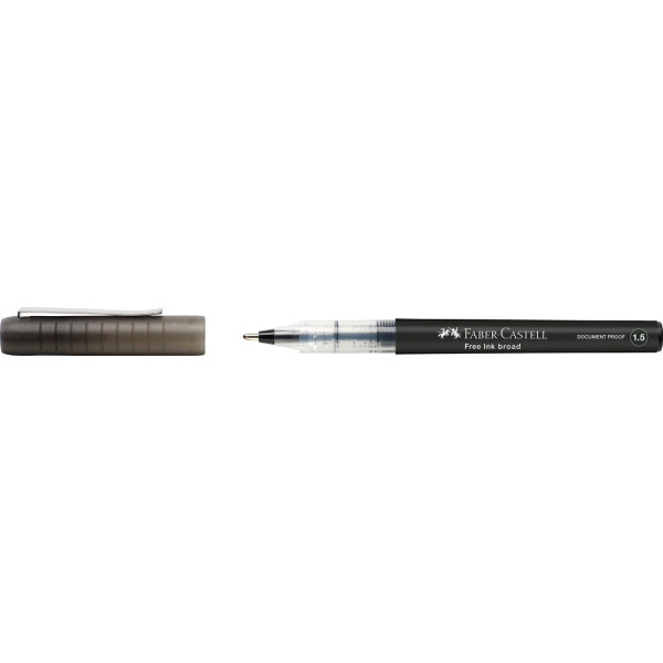 Stylo roller Free Ink Broad 1,5mm noir Faber-Castell