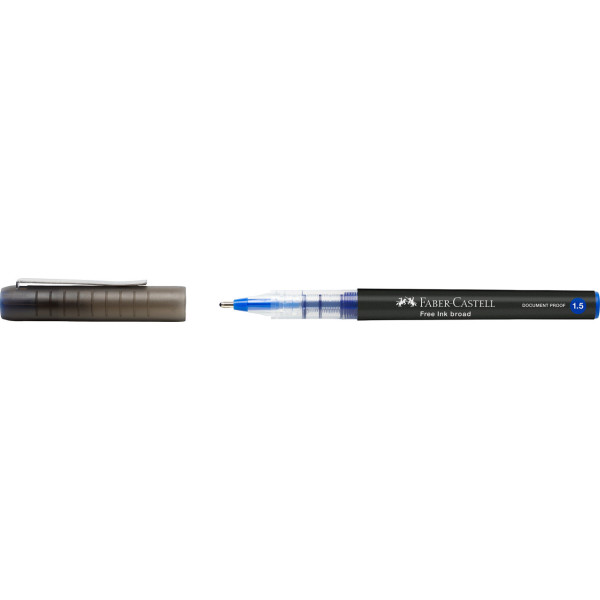 Stylo roller Free Ink Broad 1,5mm bleu Faber-Castell