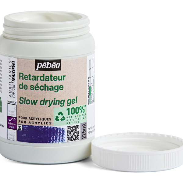 Médium - Peinture acrylique - Retardateur de séchage - Transparent - Pébéo - 225ml