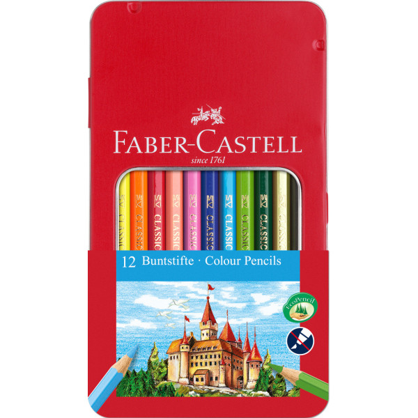 Boîte de 12 crayons de couleurs Château Faber-Castell