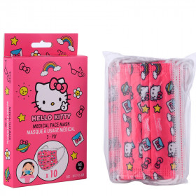 Lot de 10 masques enfants Hello Kitty