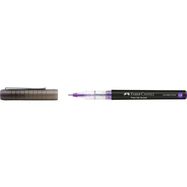 Stylo roller Free Ink Broad 1,5mm violet Faber-Castell